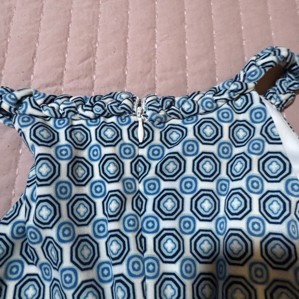 Maggy London Blue and Yellow Geometric Mini Dress - Picture 6 of 8